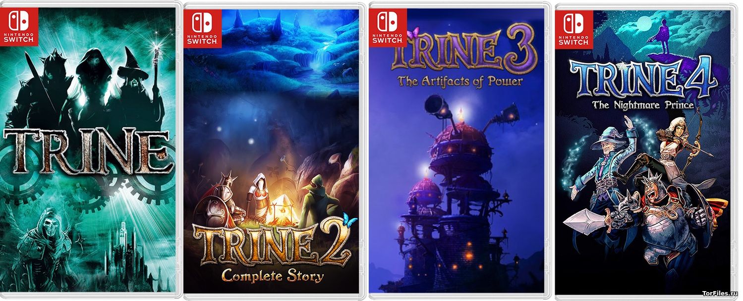 [NSW] Trine Enchanted Edition / Trine 2: Complete Story / Trine: The Nightmare Prince [RUS/ENG/RUSSOUND]
