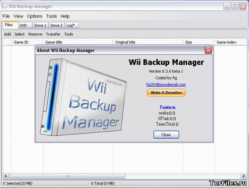 [WII] WiiBackupManager 0.3.6 beta 1 [Eng] (2010)